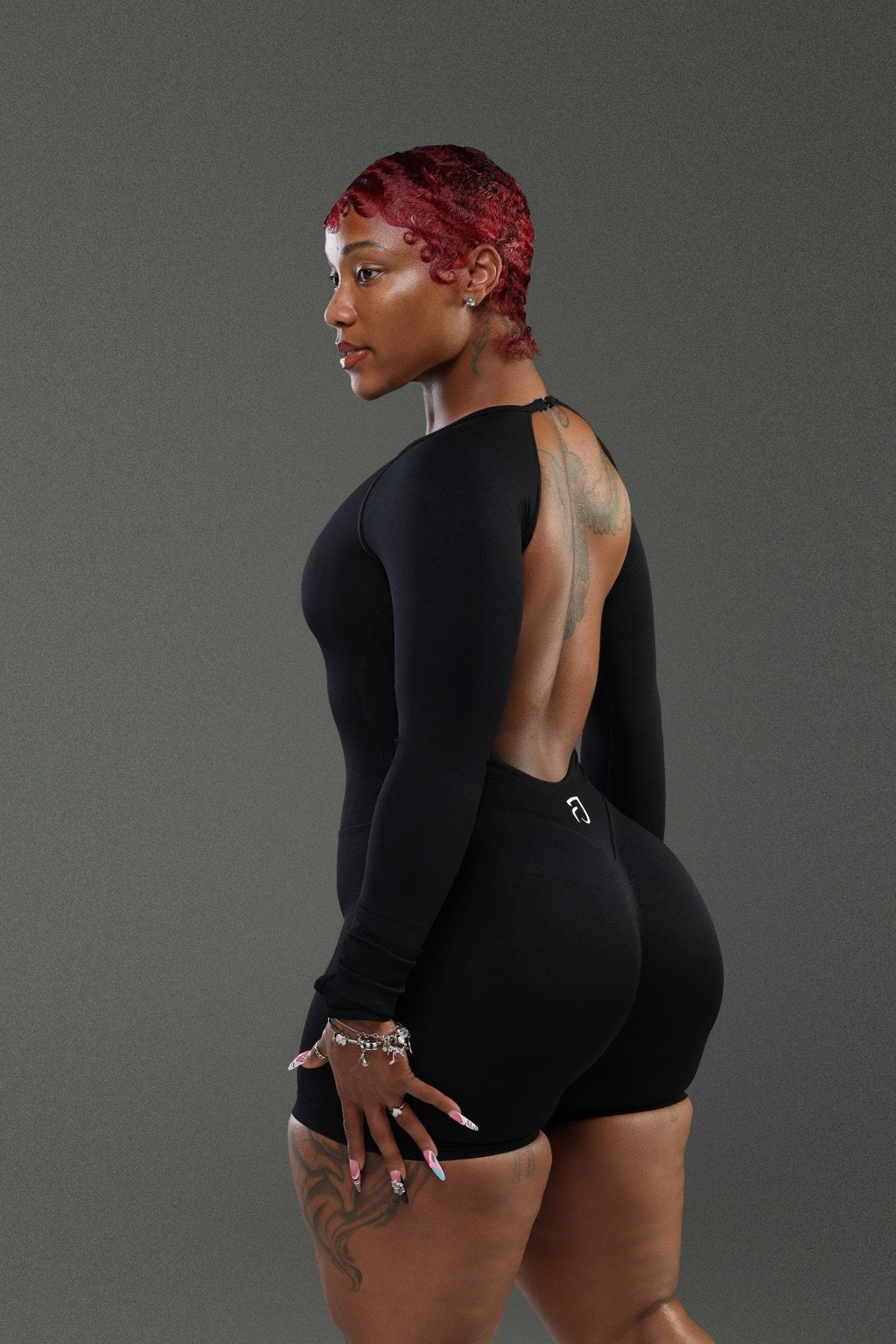 Sculpt Muse Open-Back Romper